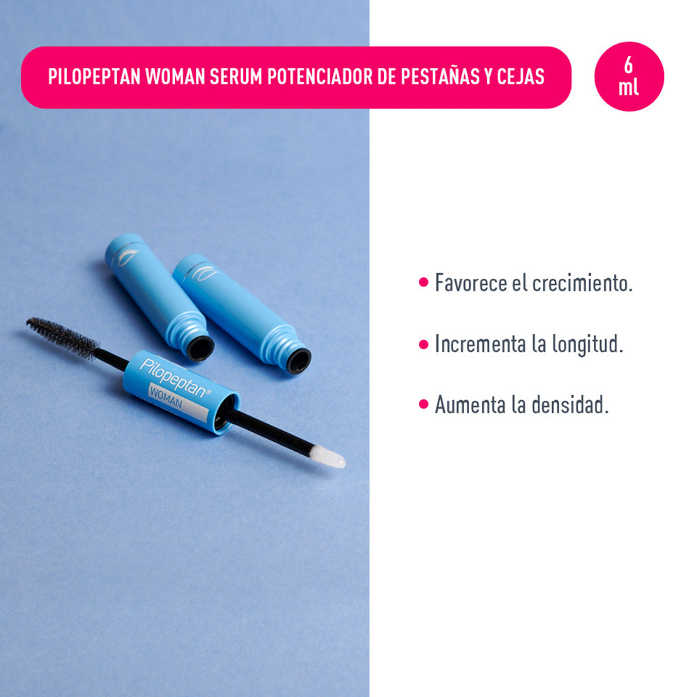 Serum Potenciador de Pestañas y Cejas Pilopeptan Woman 6ml