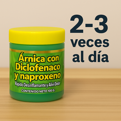 Arnica con Diclofenaco y Naproxeno 100gr