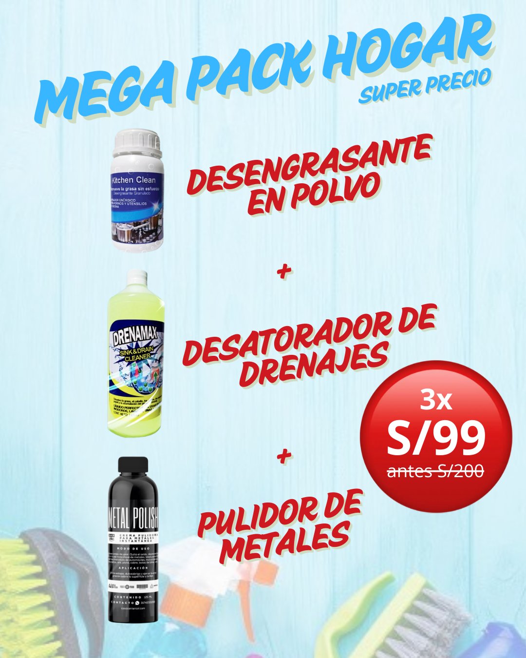 PACK HOGAR - 3 PRODUCTOS X SOLO S/99.00🔥OFERTA LIMITADA🔥